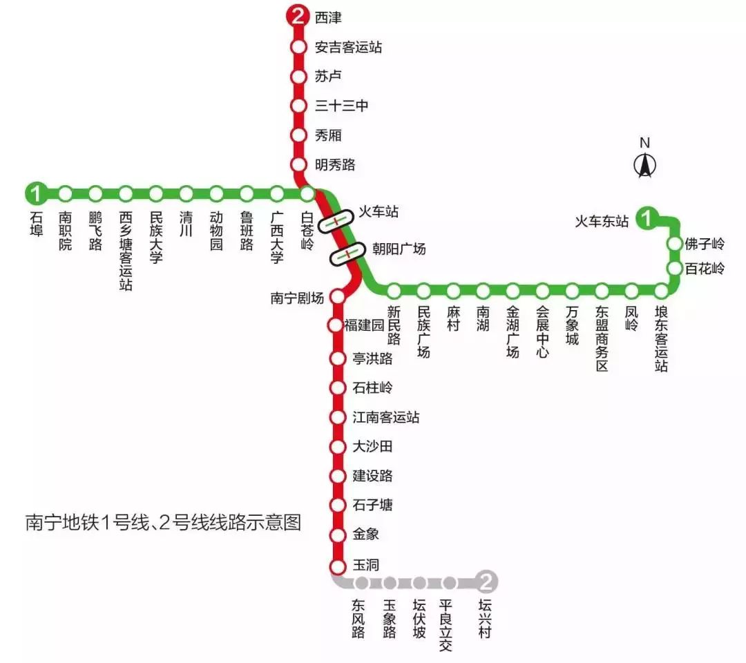 南宁地铁线路图最新概览